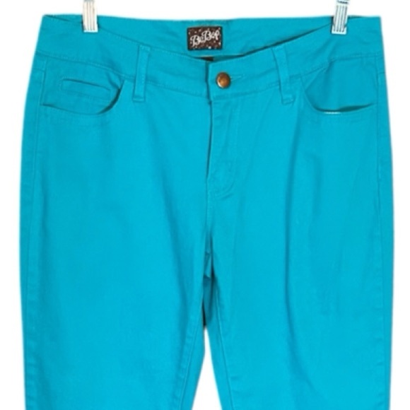 Bebop Turquoise Straight-Leg Pants - Picture 3 of 5